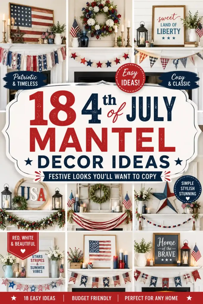 Festive 4th of July Mantel Decor Ideas