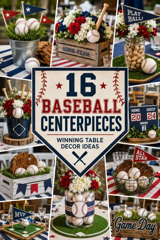 Fun Baseball Centerpieces and Table Decorations for Game Day