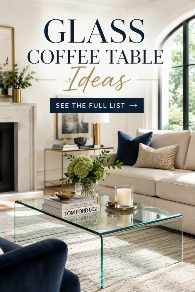 Sleek Glass Coffee Table Ideas That Open Up Your Living Room