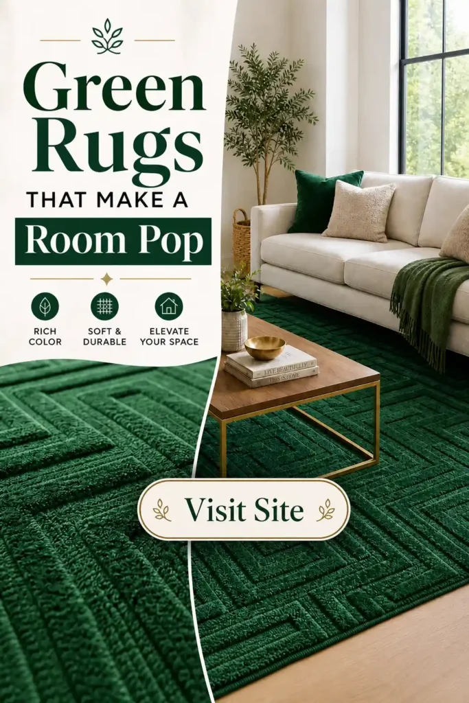 Fresh Green Rug Ideas for Living Room Style