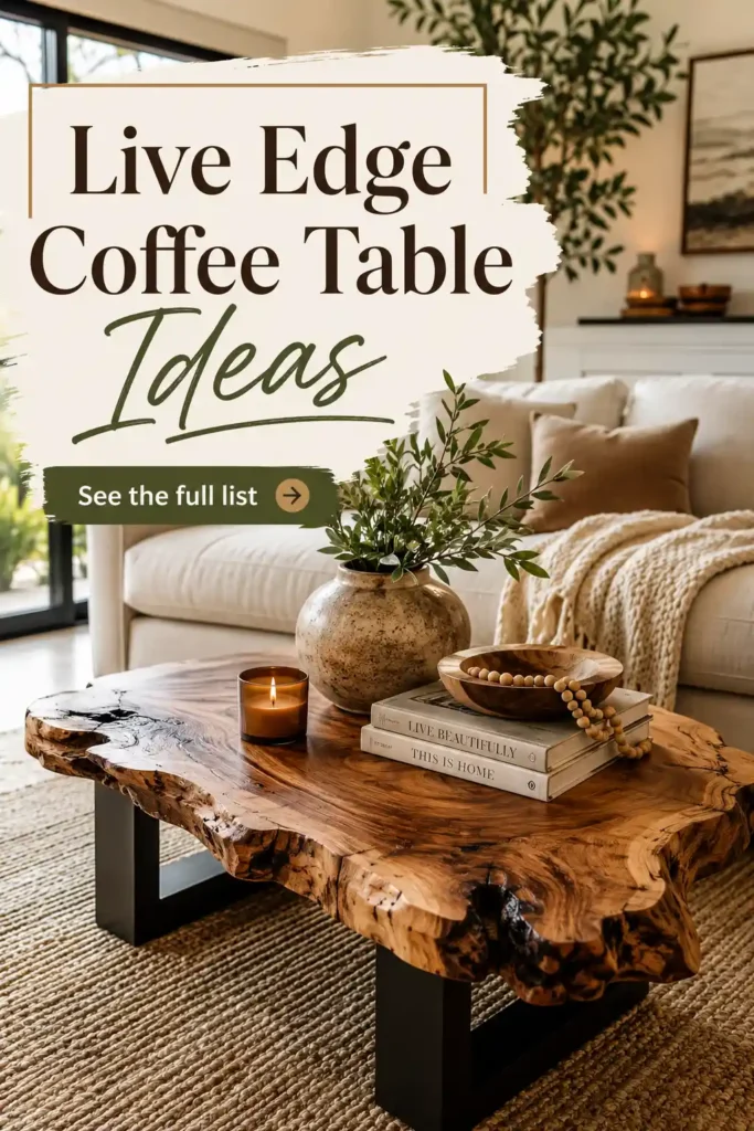 Striking Live Edge Coffee Table Ideas for Natural Style