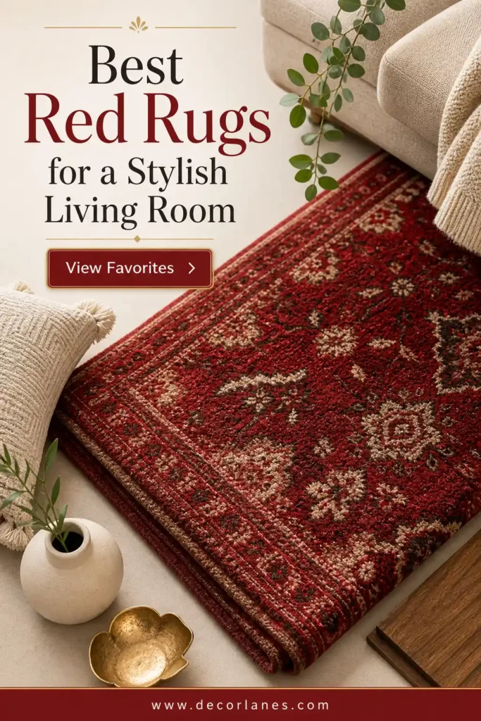 Vibrant Red Rug Ideas for Living Room Warmth