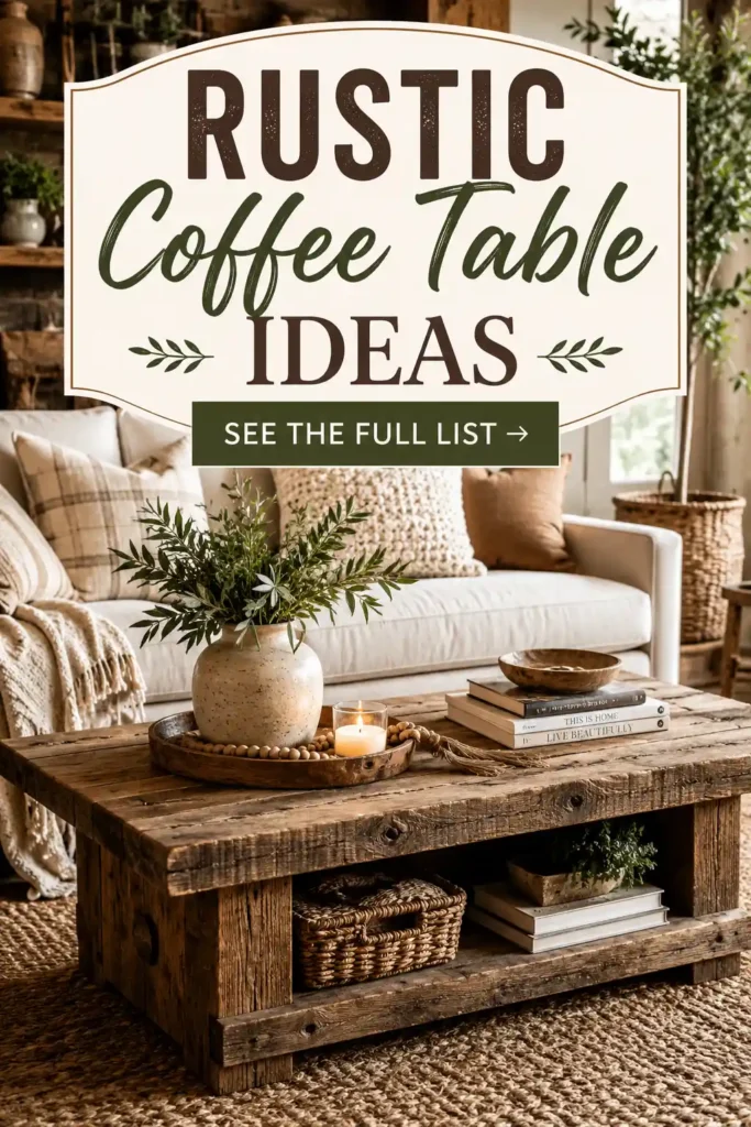 Cozy Rustic Coffee Tables That Add Natural Character