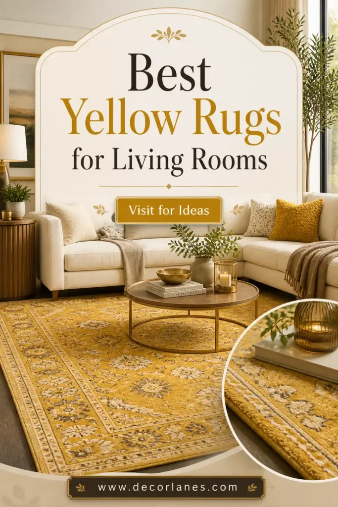 Sunny Yellow Rug Ideas for Living Room Color