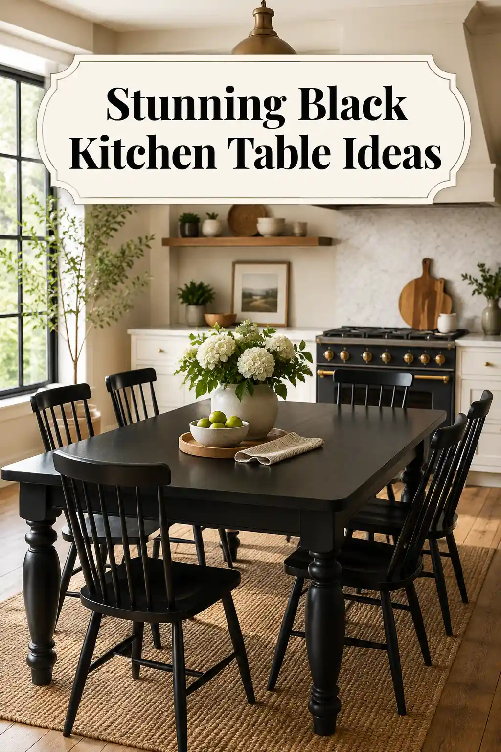 Modern Black Kitchen Table Ideas for a Striking Look 1 Modern Black Kitchen Table Ideas for a Striking Look