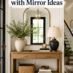 Sophisticated Entry Table with Mirror Ideas for a Balanced Look