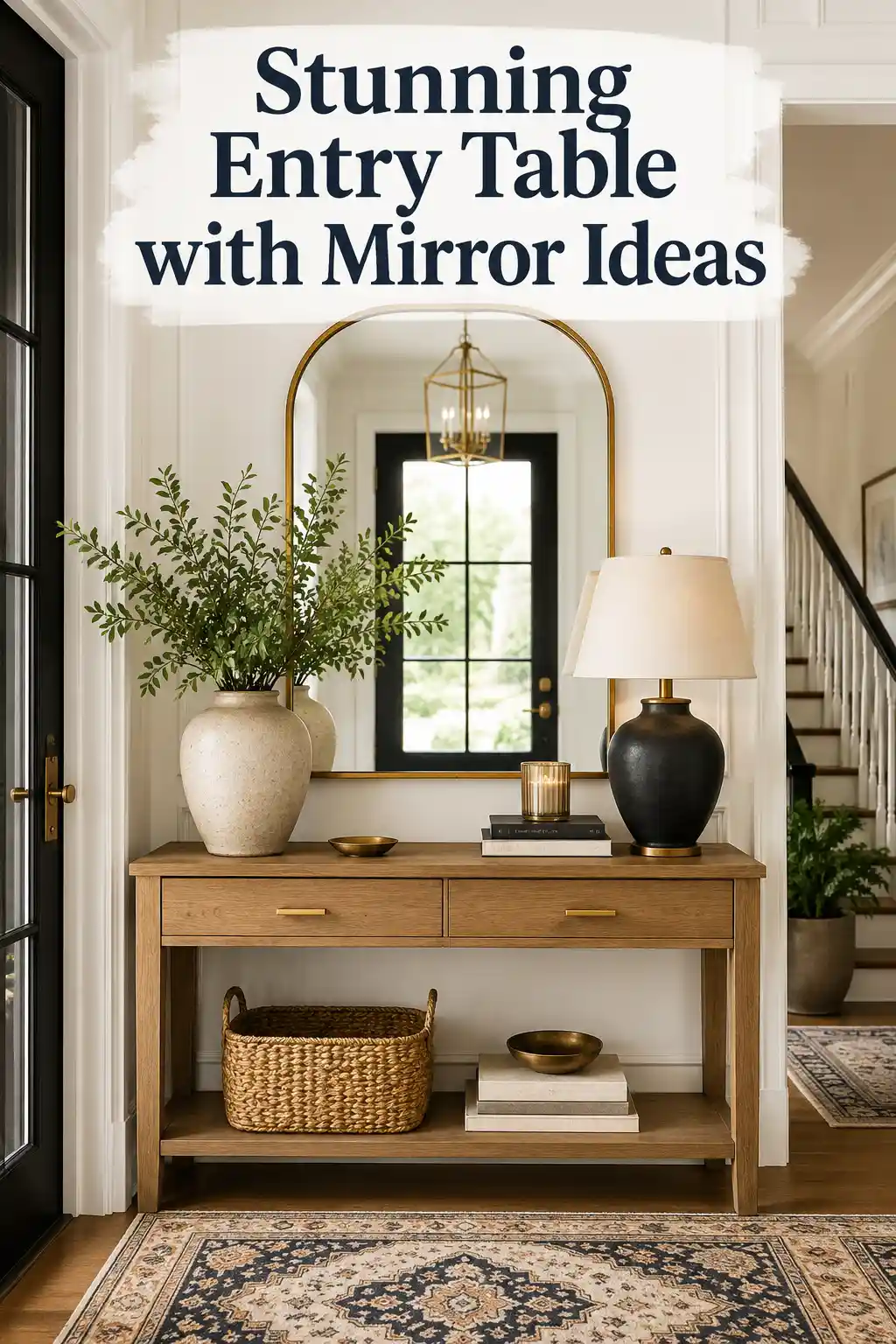 Sophisticated Entry Table with Mirror Ideas for a Balanced Look 1 Sophisticated Entry Table with Mirror Ideas for a Balanced Look