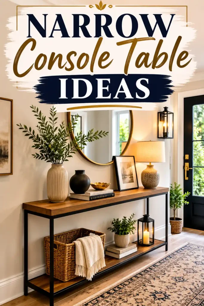 Clever Narrow Console Table Ideas for Small Spaces