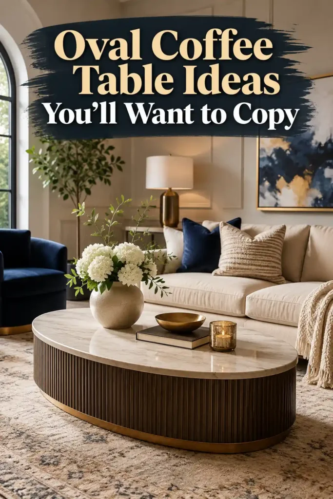 Elegant Oval Coffee Table Ideas for a Softer Living Room Look