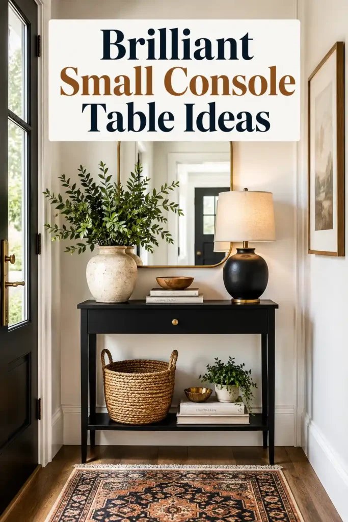 Chic Small Console Table Ideas for Compact Rooms