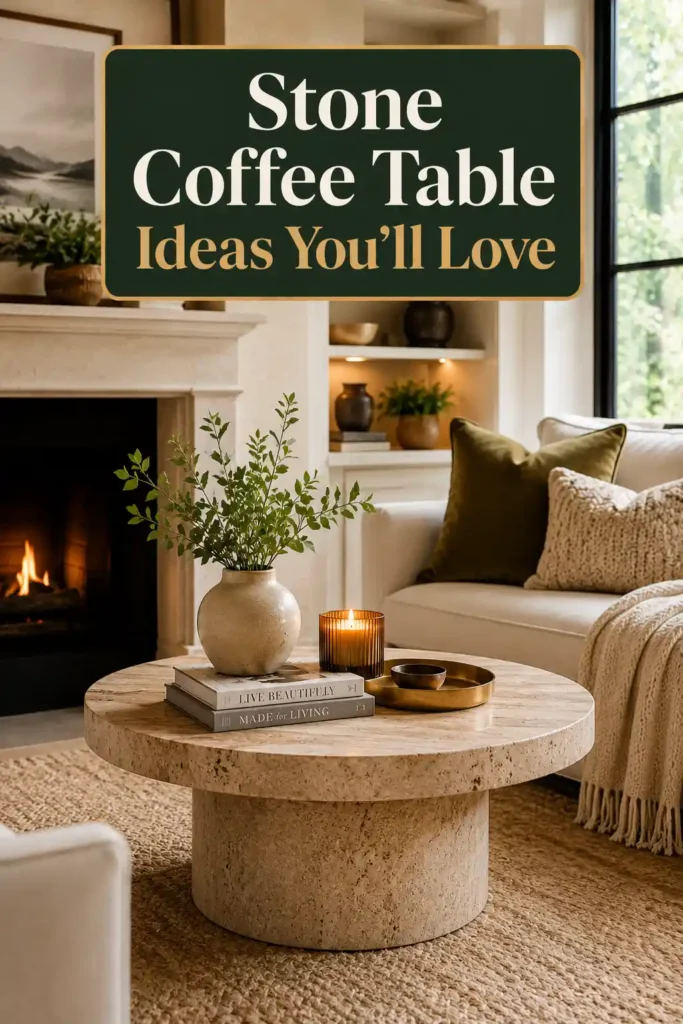 Striking Stone Coffee Table Ideas for a High-End Living Room