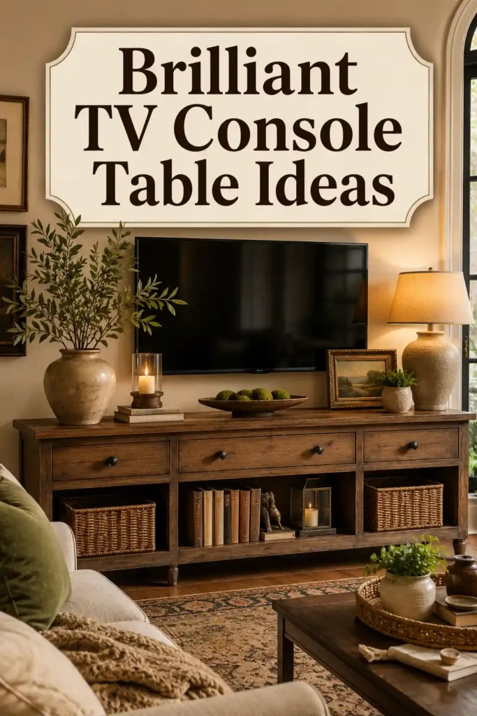 Stylish TV Console Table Ideas for Living Rooms