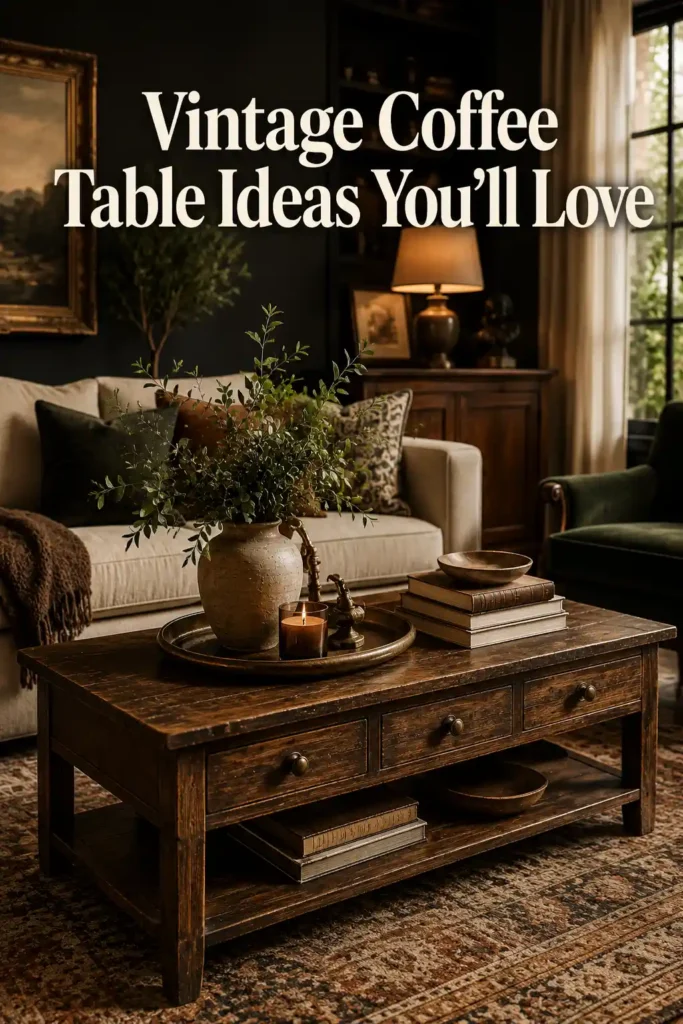 Timeless Vintage Coffee Table Ideas With Character