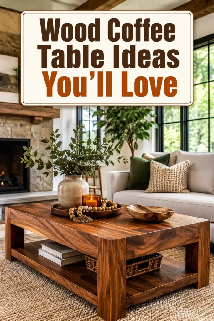 Beautiful Wood Coffee Table Ideas for a Natural Living Room